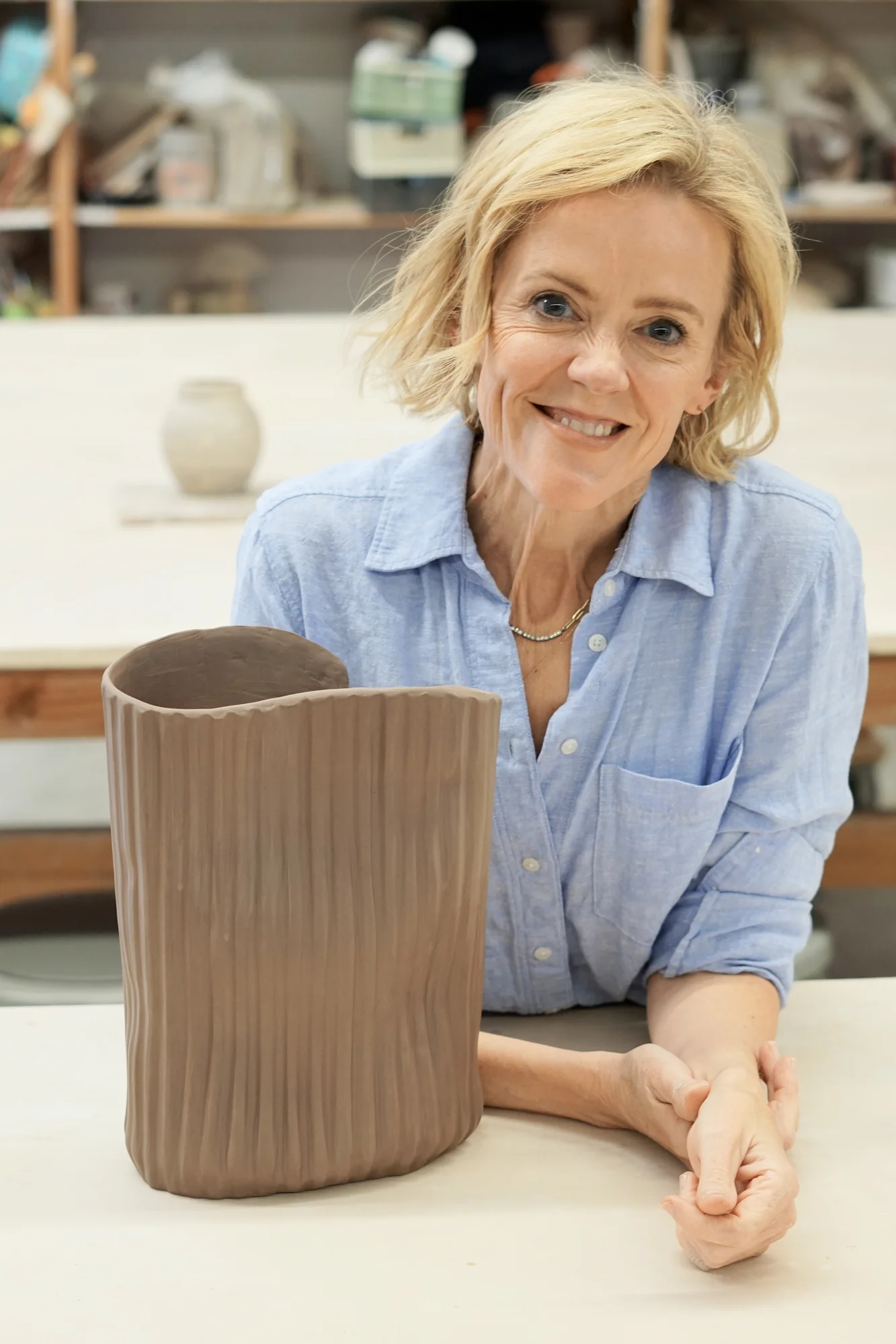 Krysta Mae at work in her Orinda studio
